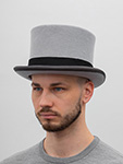 Шляпа CHRISTYS арт. WOOL FELT TOP HAT cst100006 (серый)